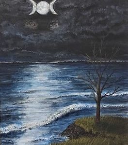 Visage Caché Sous la Lune - École canadienne