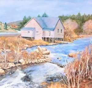 Maison au bord du Ruisseau - H. Leger