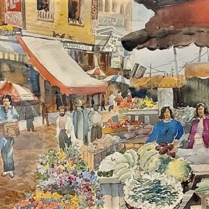 Scène de Marché - Ghulam Mustafa