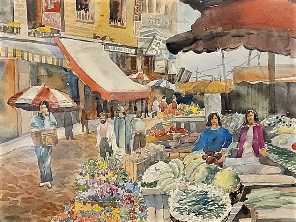 Scène de Marché - Ghulam Mustafa