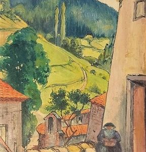 Scène de Village de Montagne - Jean Barraud