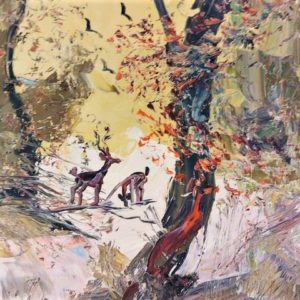 Deer in Forest - Morris Katz