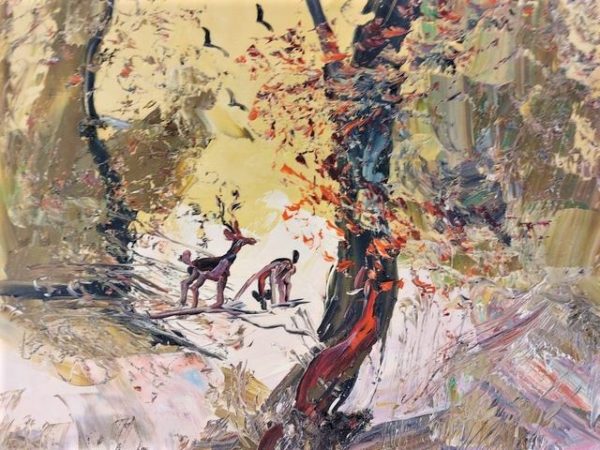 Deer in Forest - Morris Katz