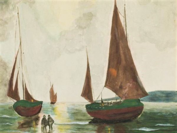 Les Bateaux au Rivage - J. Eadie