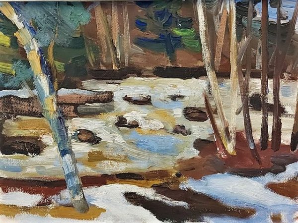 Scène de Campagne d'Hiver - George Tsoukas