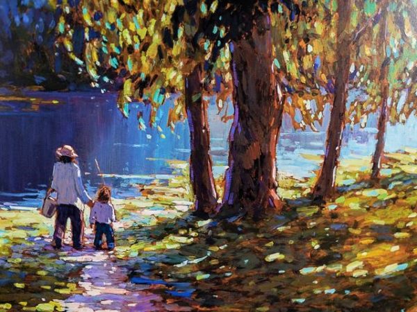 Promenade au Bord de l'Eau - André Bertounesque
