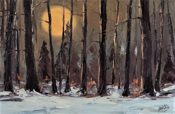 Forêt d'Hiver au Clair de Lune - Jean-Marc Blier