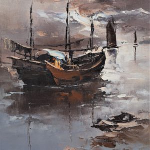 Junk Boats in Harbour - Ngai Sing