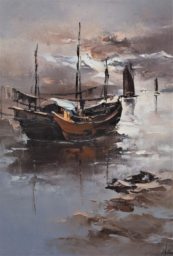 Junk Boats in Harbour - Ngai Sing