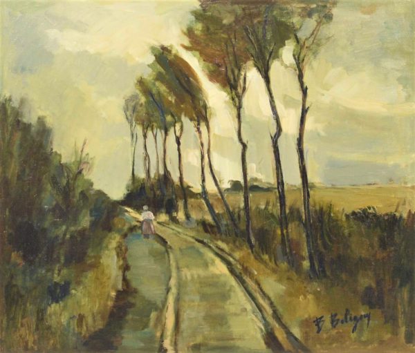 Femme sur un Chemin - B. Boligny