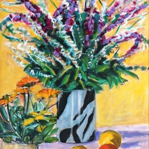 Still Life with Flowers and Citrus - Louise Fauteux