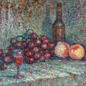 Still Life with Wine Glass - W. Wen