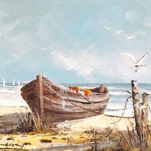 Barque sur la Berge - Claude Langevin