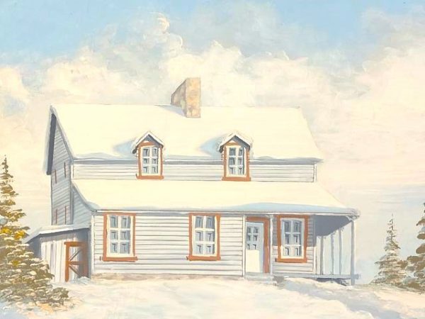 Maison de Campagne en Hiver - Audette Paquin