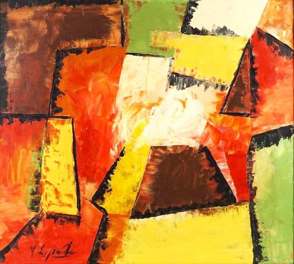 Mid-Century Geometric Composition - M. Laporte