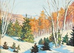 Winter Mountain Landscape - Kenneth Holmden